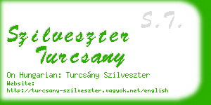 szilveszter turcsany business card