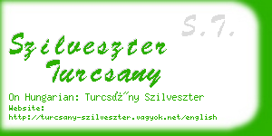 szilveszter turcsany business card